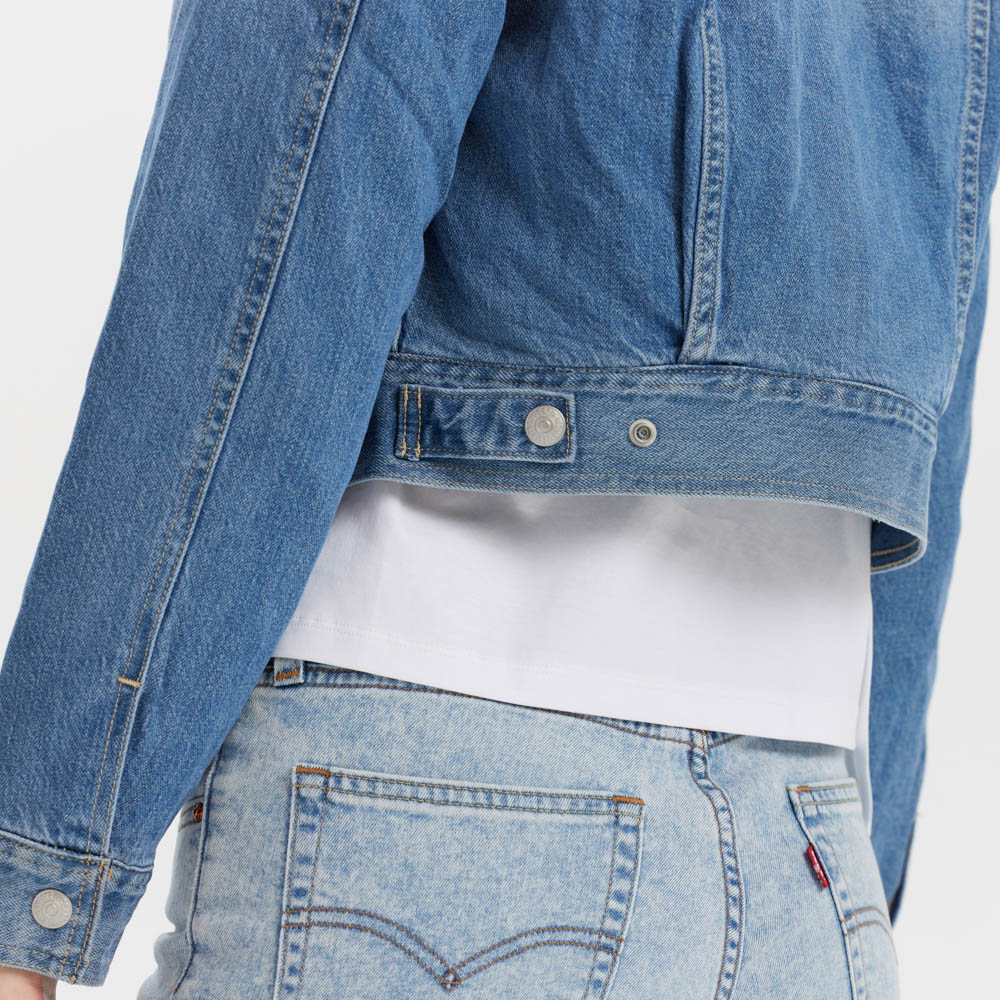 Levi's® Women's Warm Series Wool Collar Short Denim Jacket - 图片 5