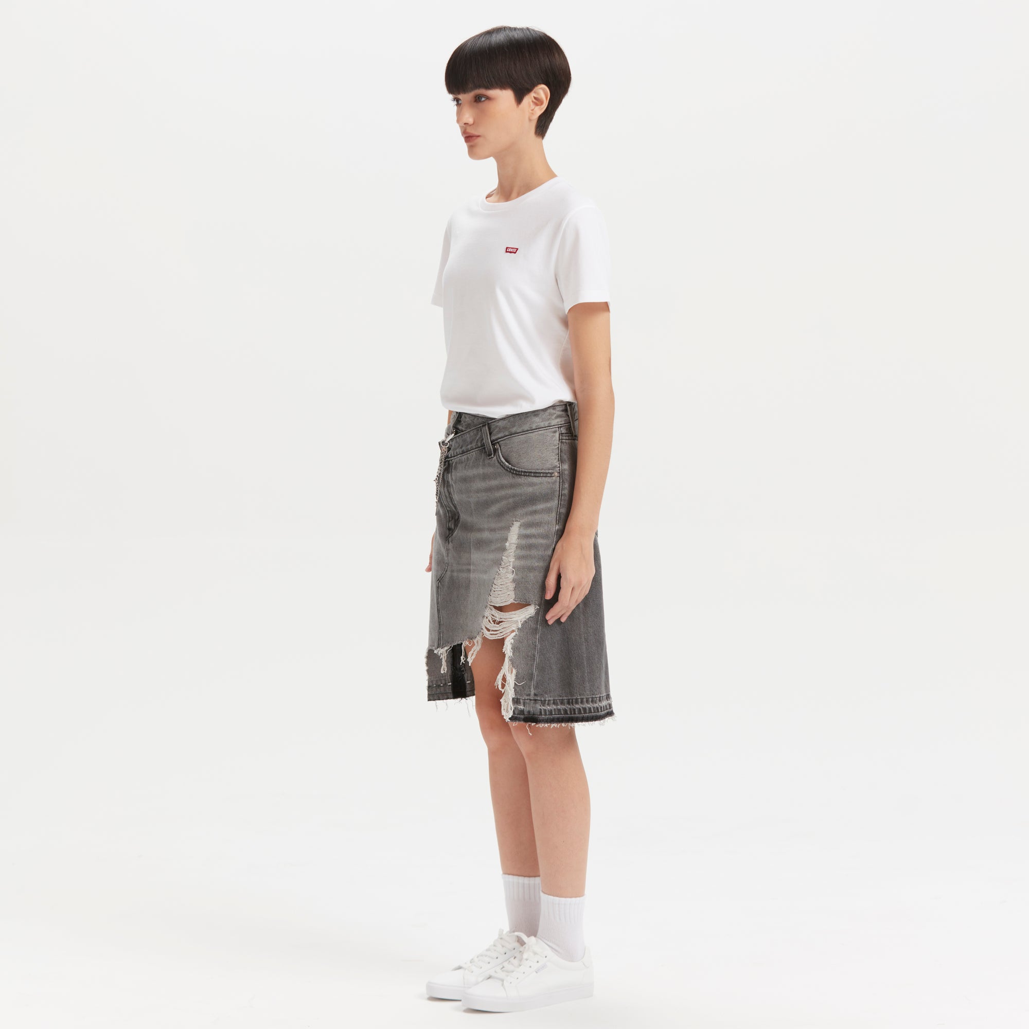 Levi's? Women's ROCK & ROLL Distressed Denim Skirt - 图片 5