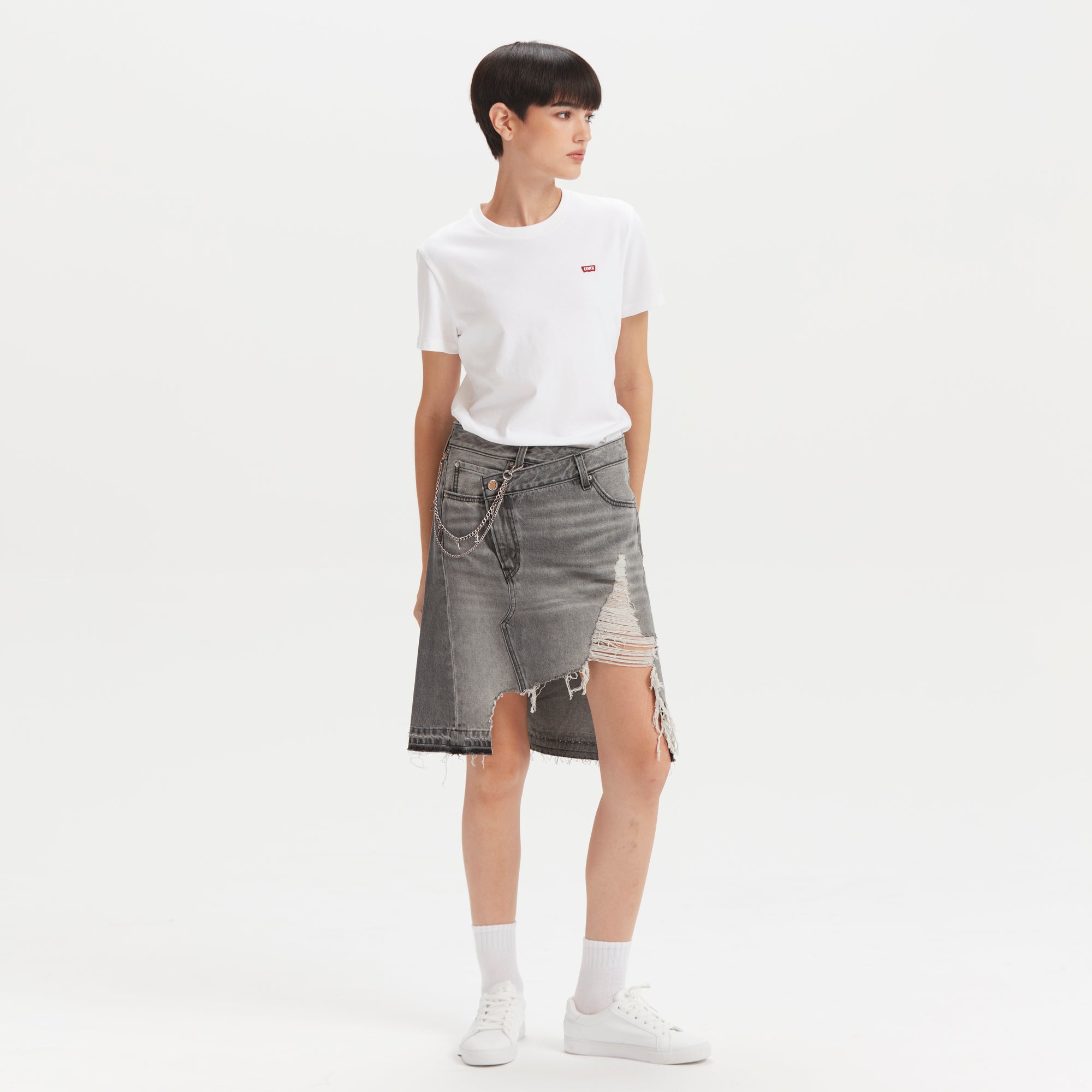 Levi's? Women's ROCK & ROLL Distressed Denim Skirt - 图片 2