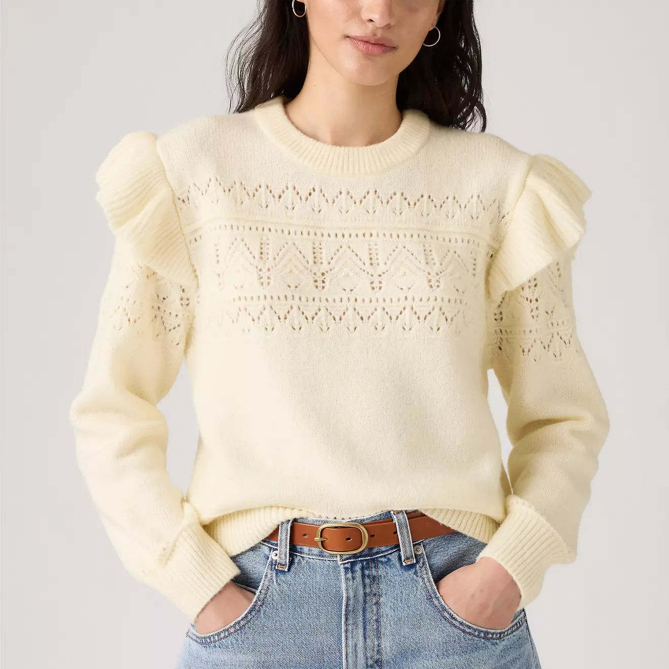 Levi's? Women's Shane Flutter Sleeve Sweater - 图片 2