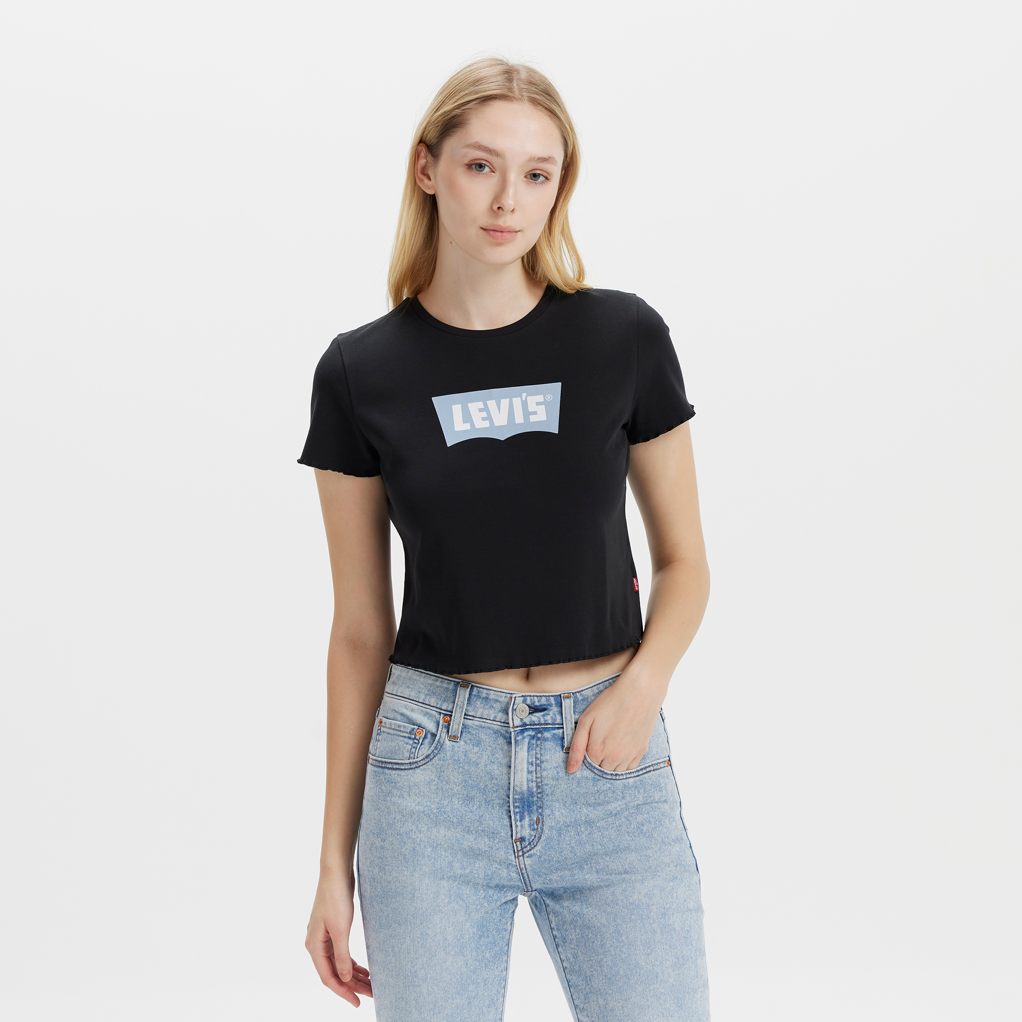 Levi's? Women's Cropped Logo Short Sleeve - 图片 3