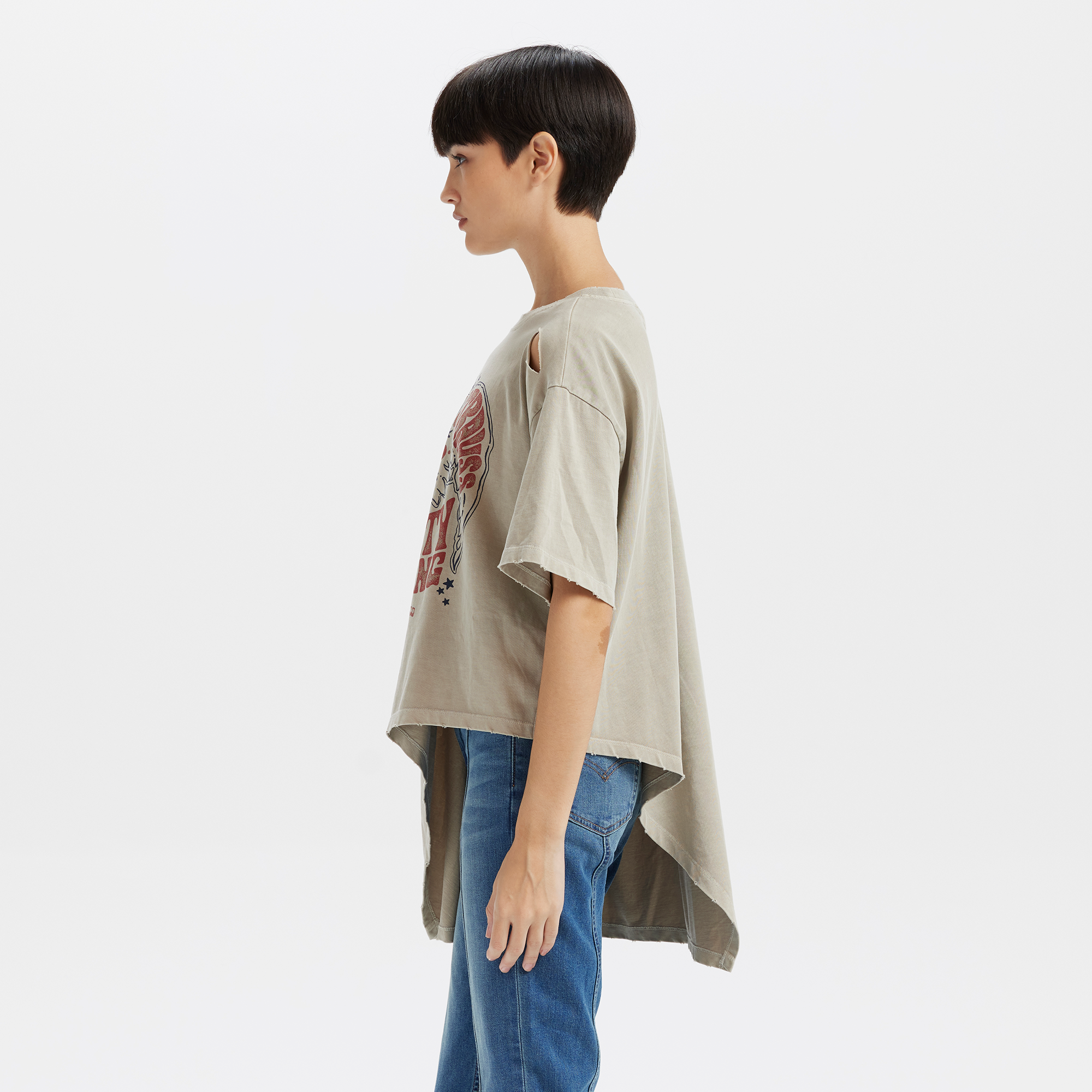 Levi's® Women's Distressed Design Printed Short Sleeve Tee - 图片 6