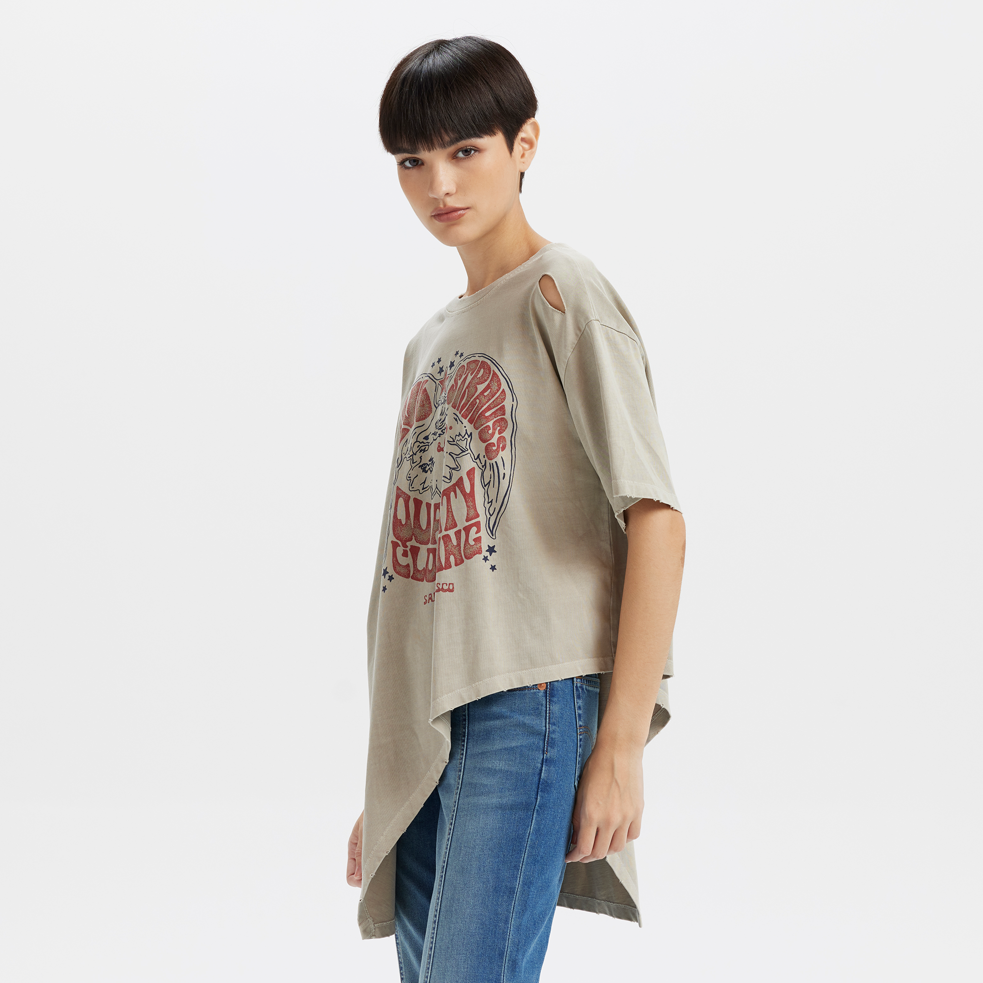 Levi's® Women's Distressed Design Printed Short Sleeve Tee - 图片 5