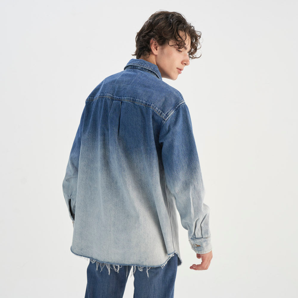 Levi's® Men's Relaxed-Fit Denim Ombre Shirt - 图片 3