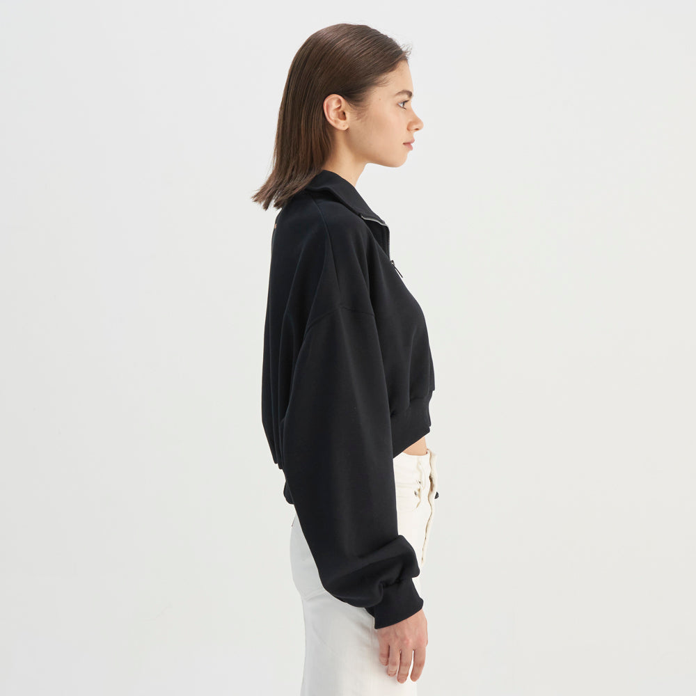 Levi's? Women's Cropped Zip-Up Sweatshirt - 图片 2