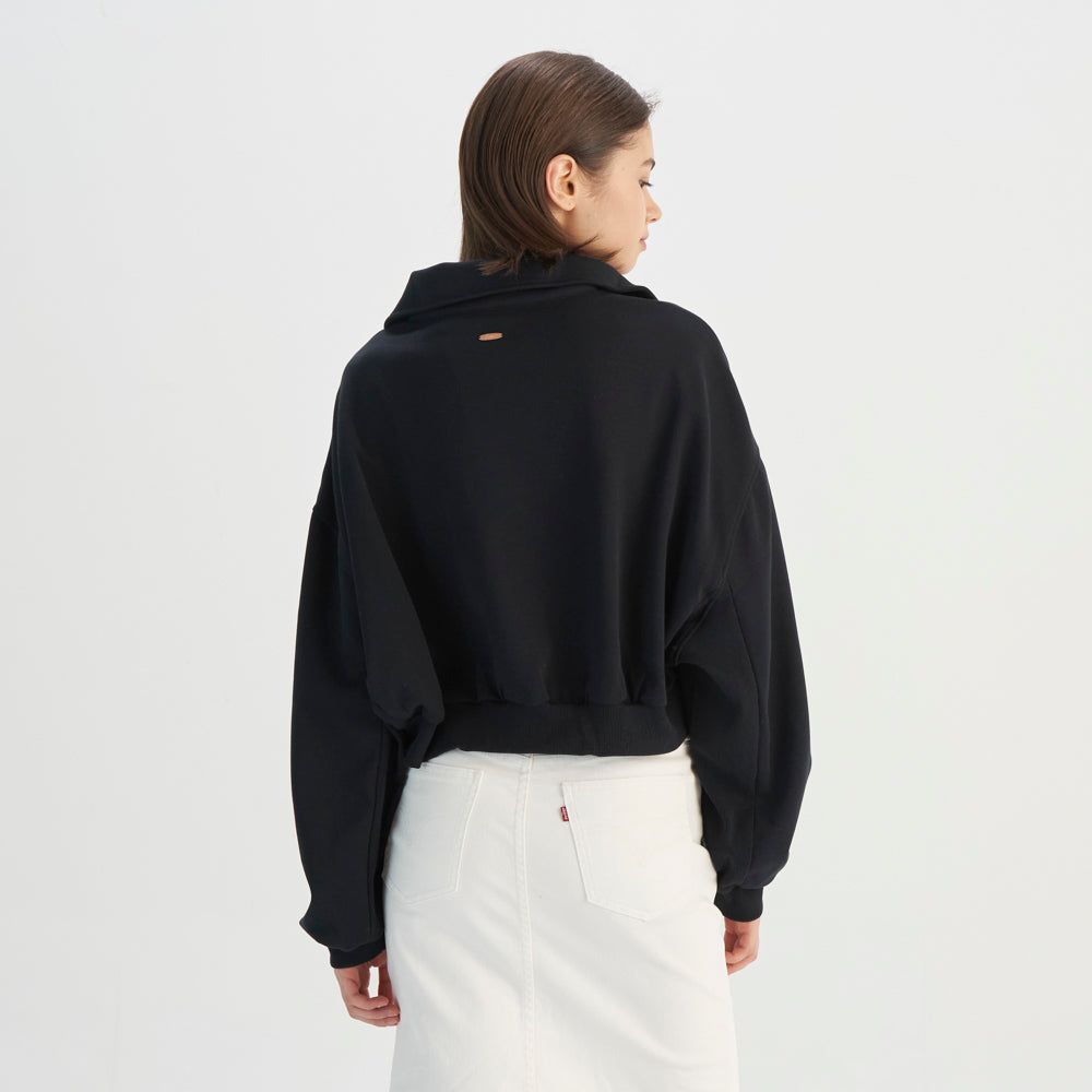 Levi's? Women's Cropped Zip-Up Sweatshirt - 图片 3