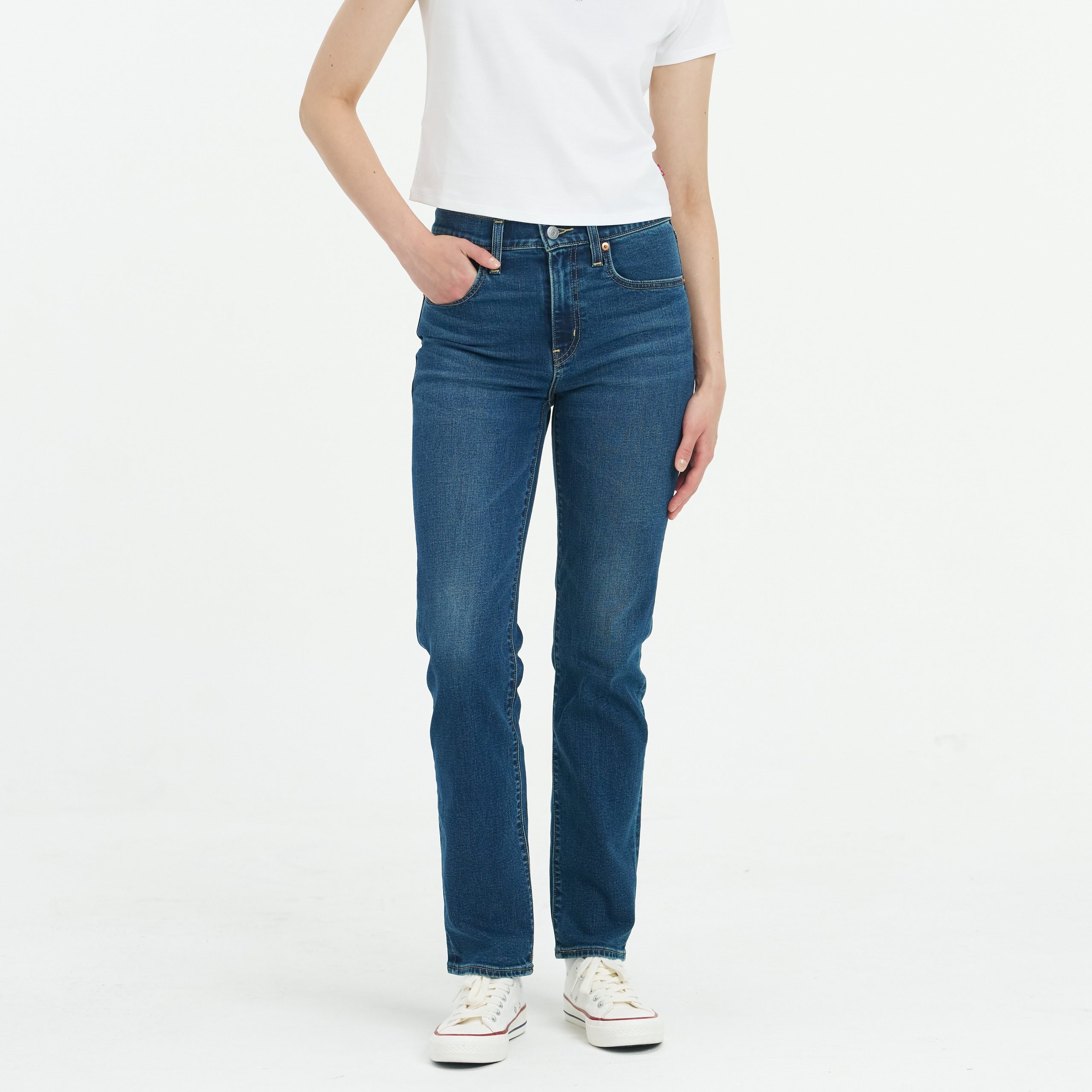 Levi's® Performance Warm 724™ High-Waisted Straight Jeans - 图片 4