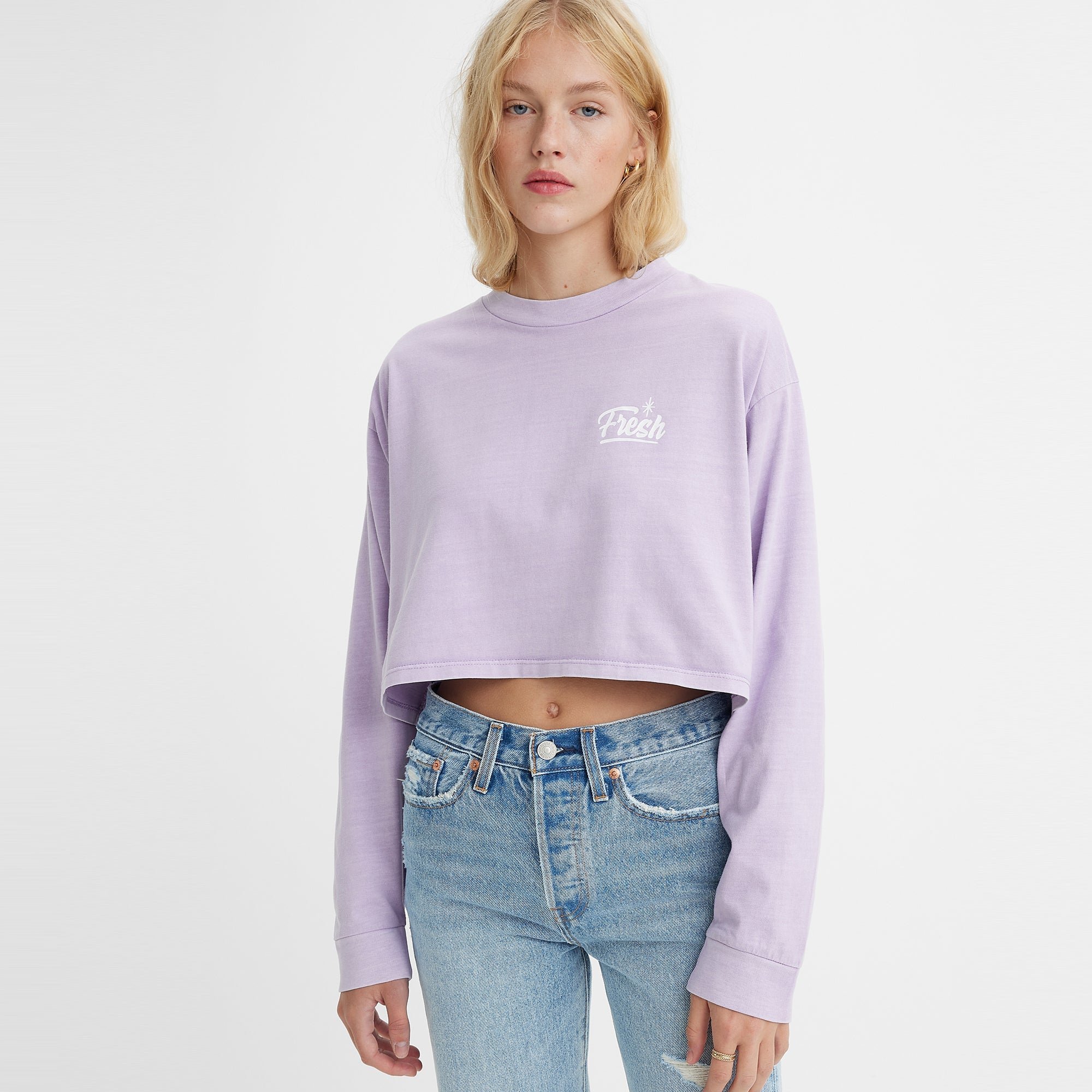 Levi's® Women's Graphic Long Sleeve Reese Cropped Tee