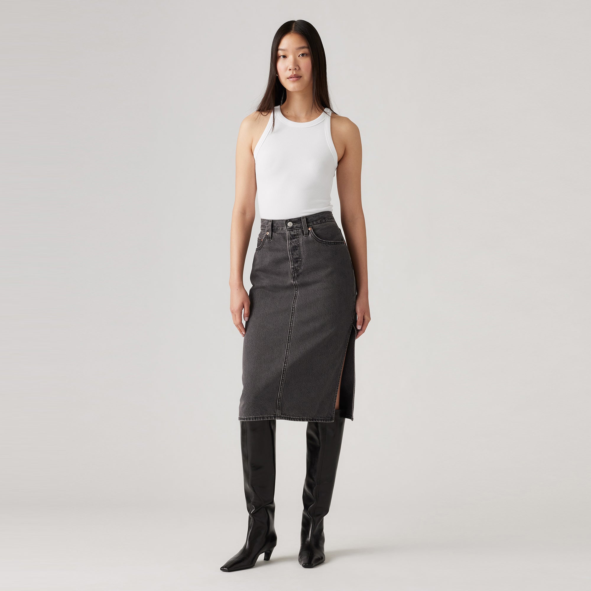 Levi's? Women's Side Slit Skirt - 图片 4