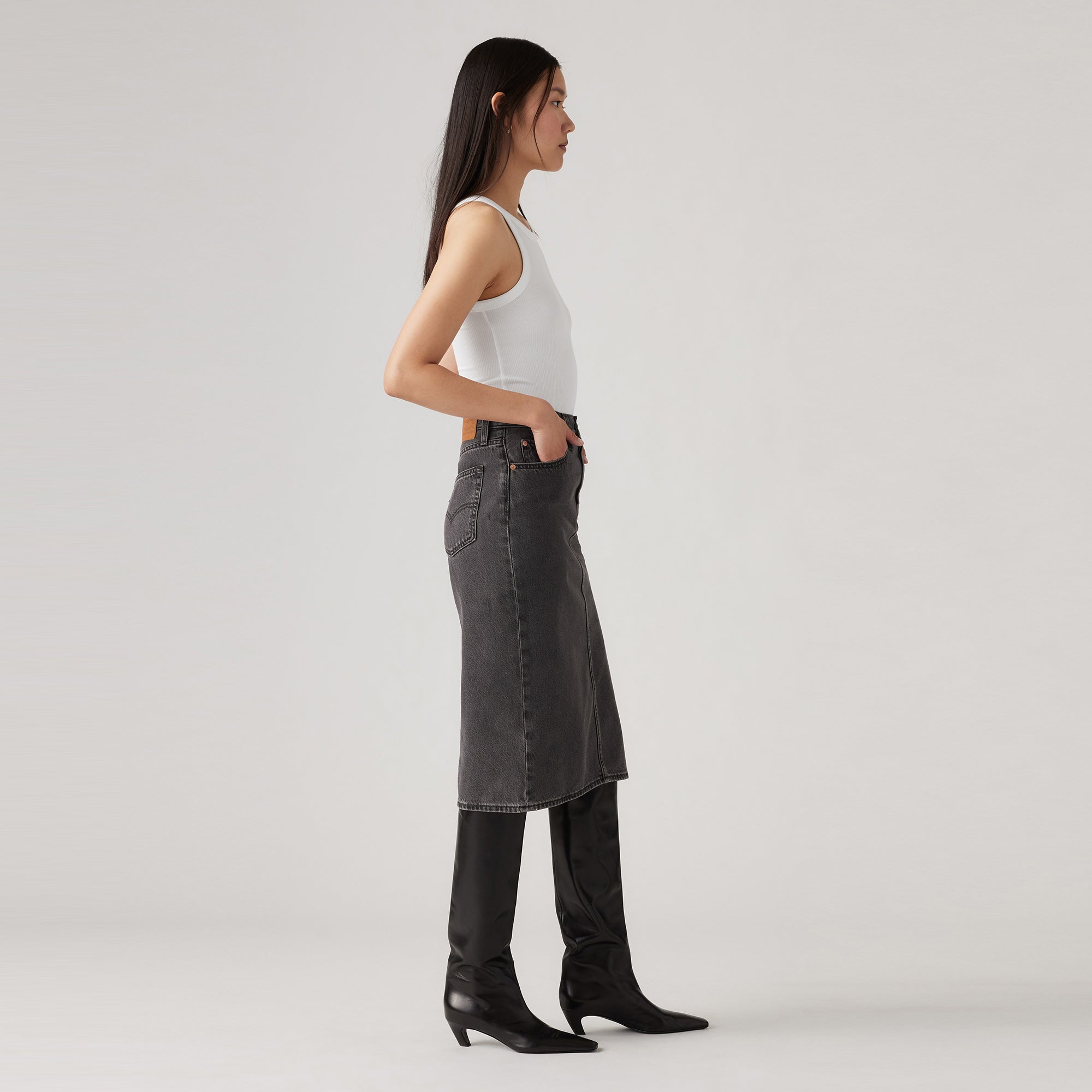 Levi's? Women's Side Slit Skirt - 图片 3