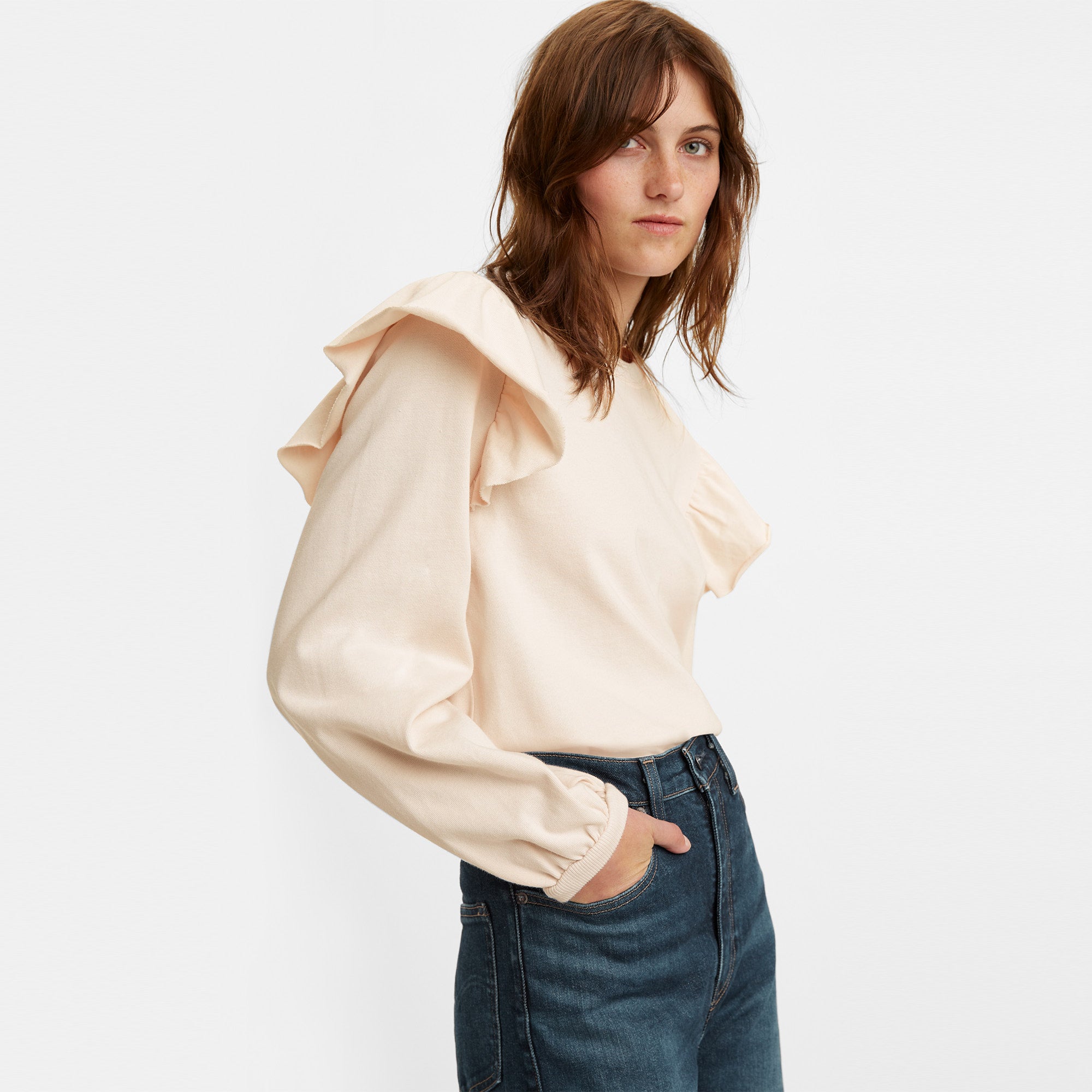 Levi's? Made & Crafted? Women's Ruffle T-Shirt - 图片 3