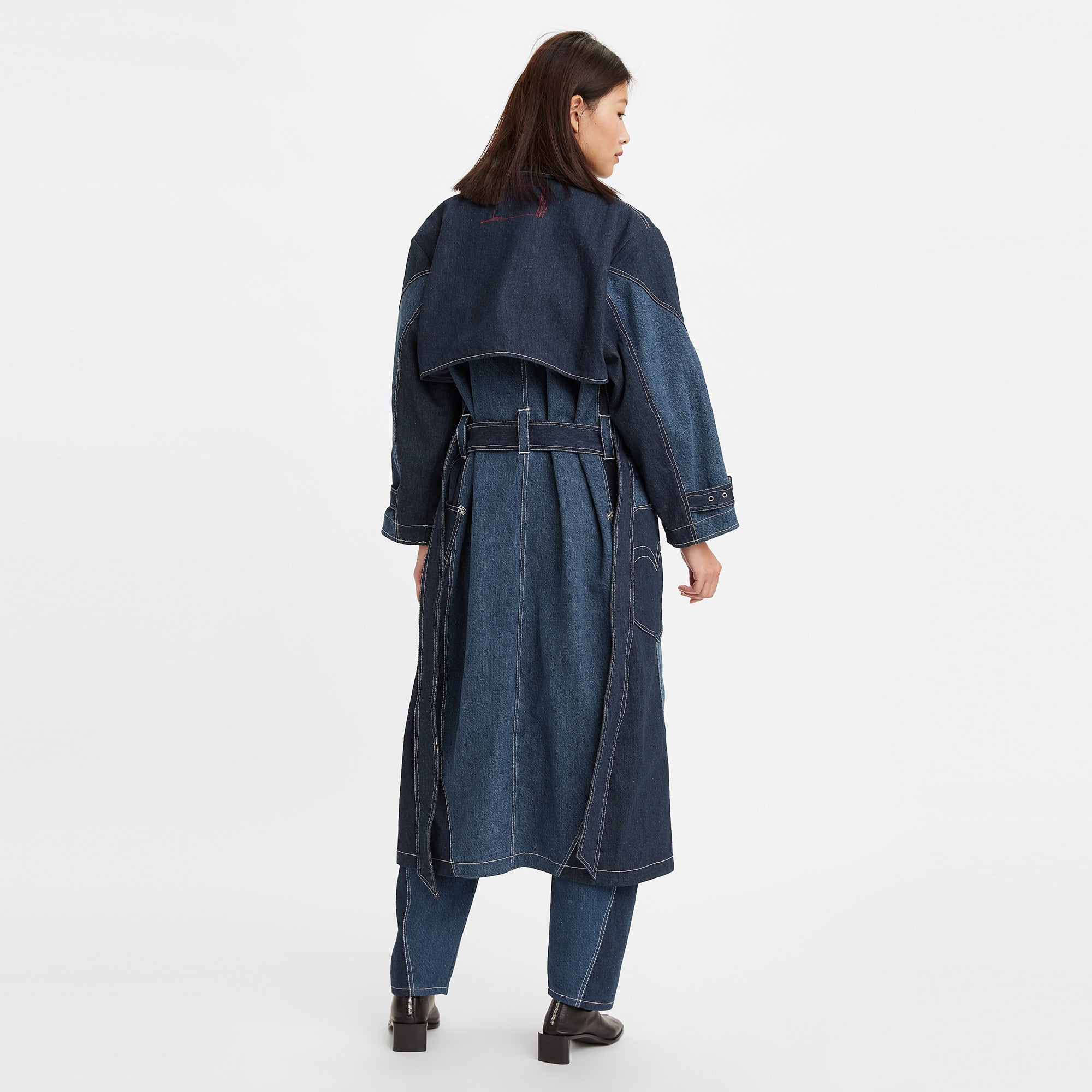 Levi's? Red Women's Twisted Trench Coat - 图片 2