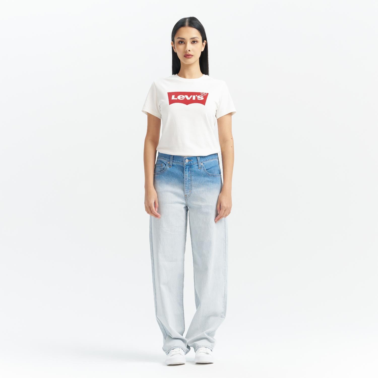 Levi's® Women's Performance Cool Mid-Rise Baggy Dad Relaxed Straight Jeans - 图片 2