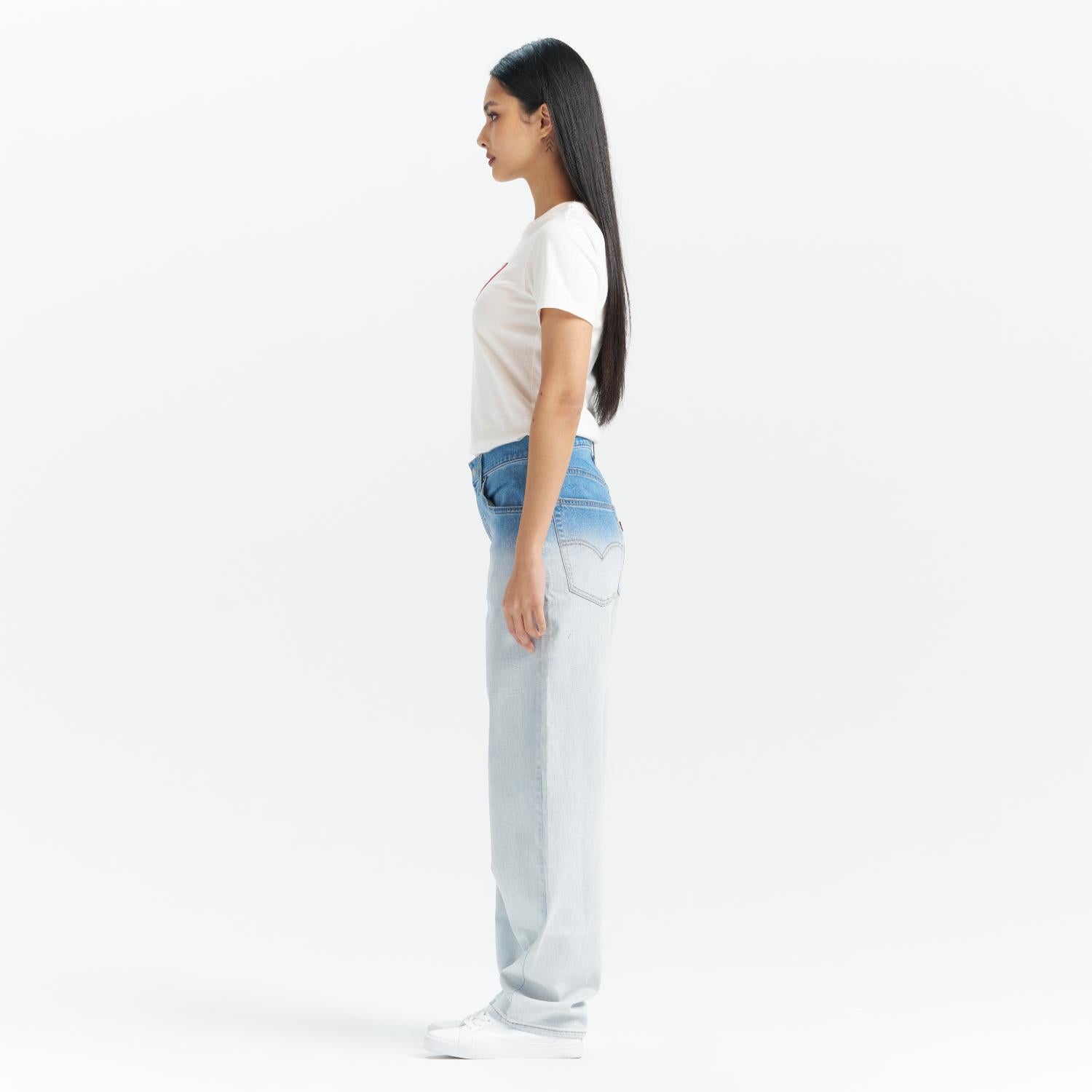 Levi's® Women's Performance Cool Mid-Rise Baggy Dad Relaxed Straight Jeans - 图片 4