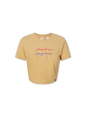 Levi's? Women's Slim Crop Tee Ag880 Medium Brown Rinse