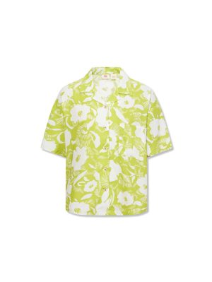 Levi's? Women's ss Aop Blouse Ag855 Green Rinse