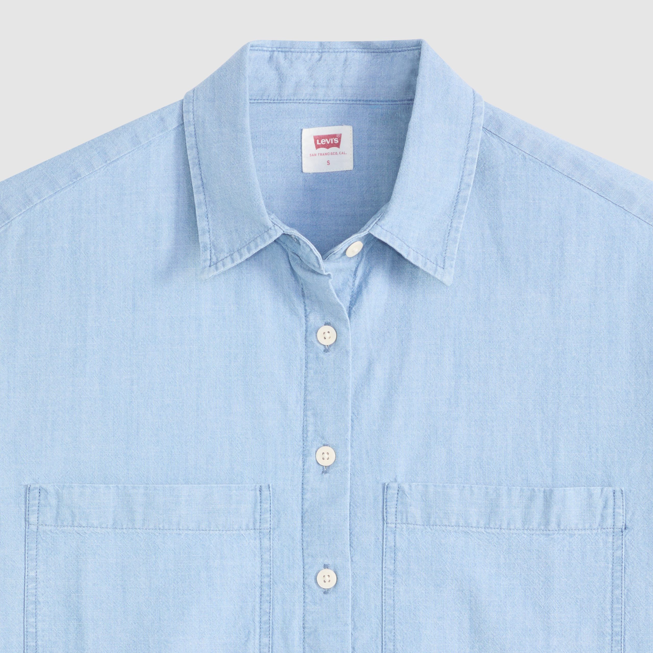 Levi's® Women's Harlie Short-Sleeve Cropped Shirt - 图片 6