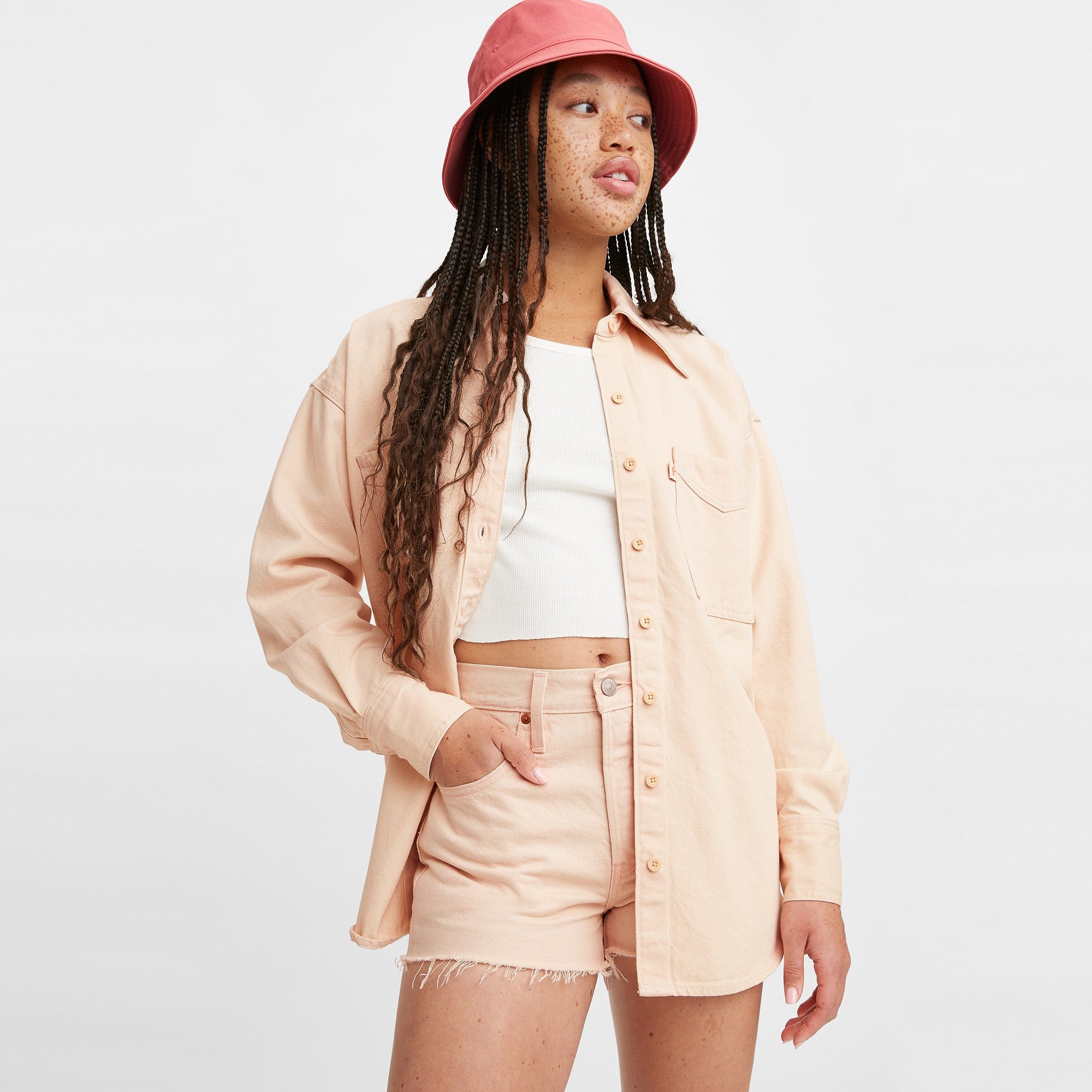 Levi's® Fresh® Women's 501® Original High-Rise Jean Shorts - 图片 5