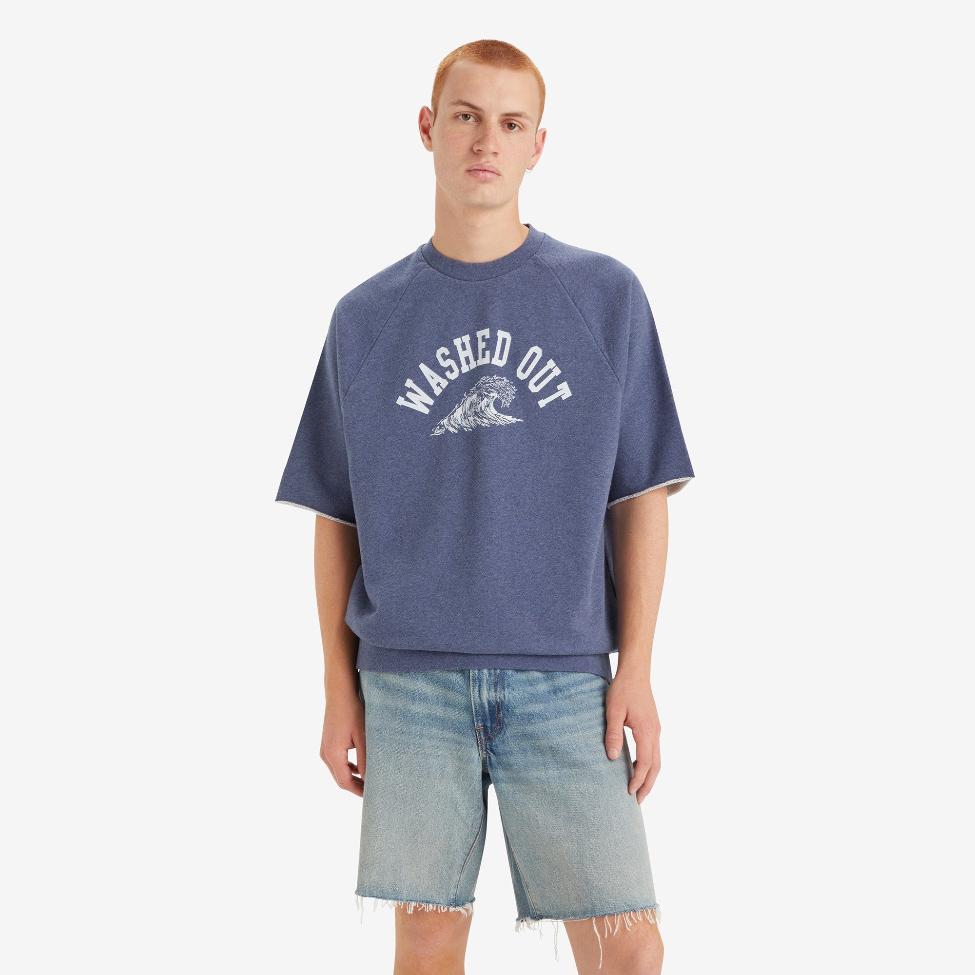 Levi's? Men's Cut-Off Raglan Crewneck Sweatshirt - 图片 3