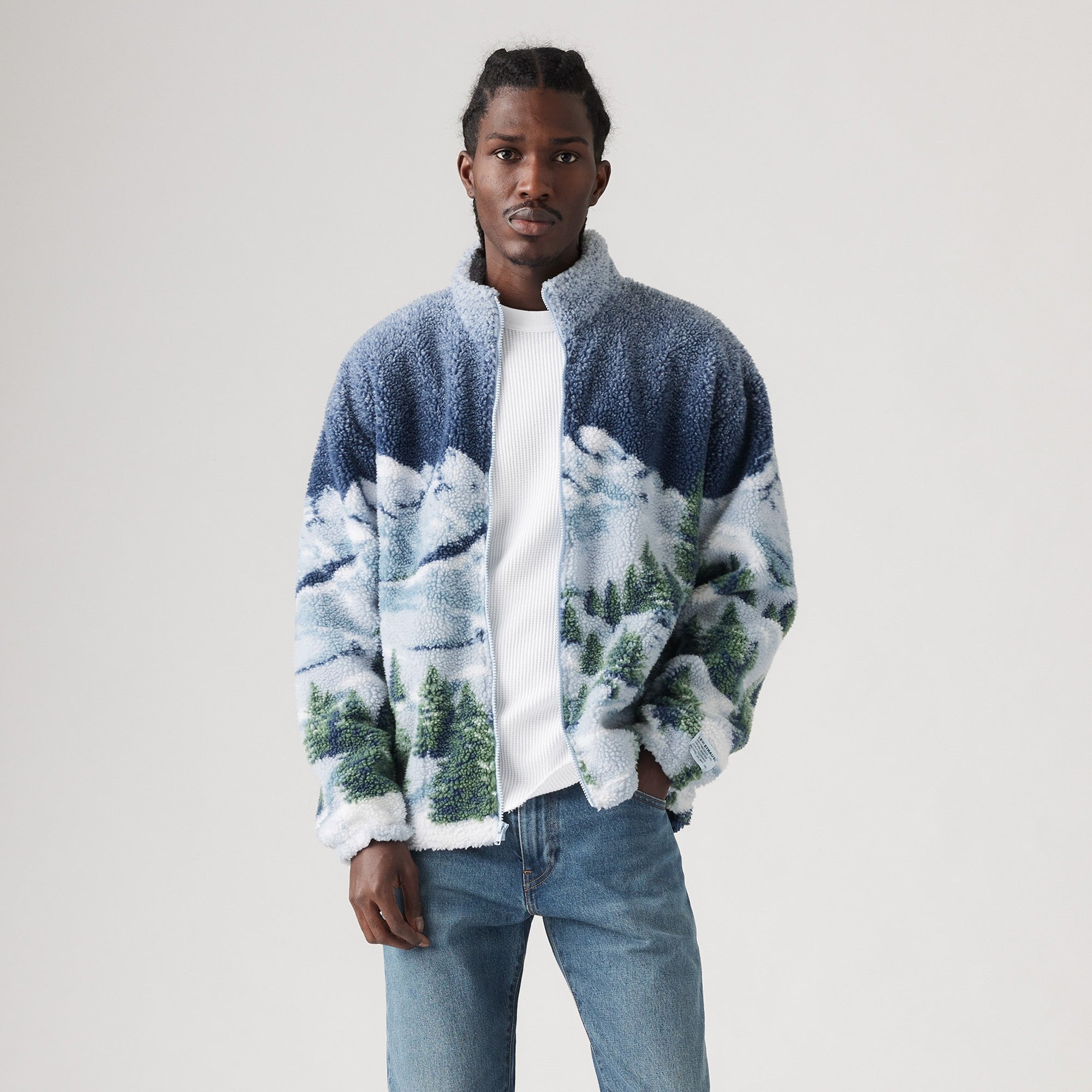 Levi's? Men's Jacquard Sherpa Full Zip Sweater - 图片 3