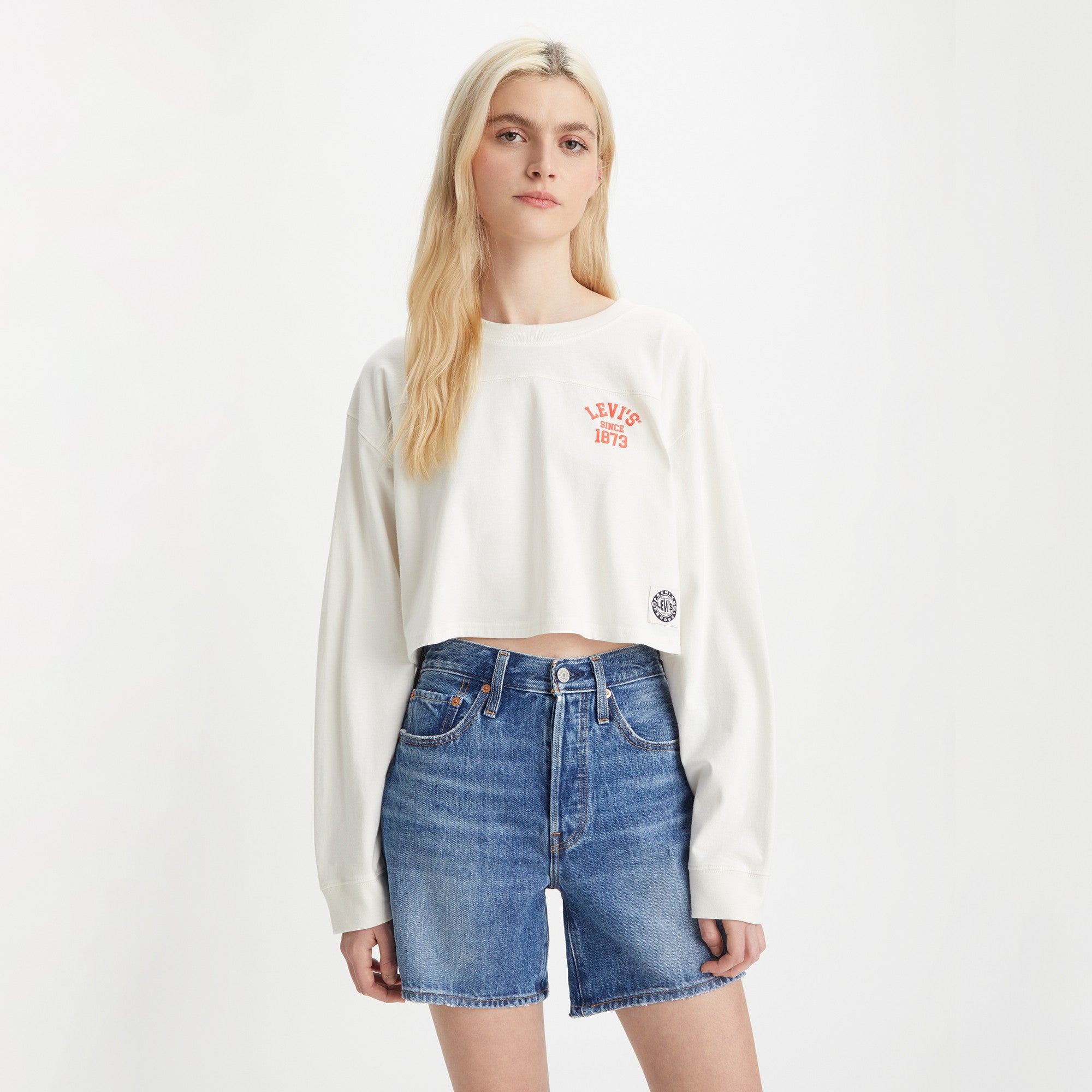 Levi's? Women's Graphic Cropped Football T-Shirt - 图片 3
