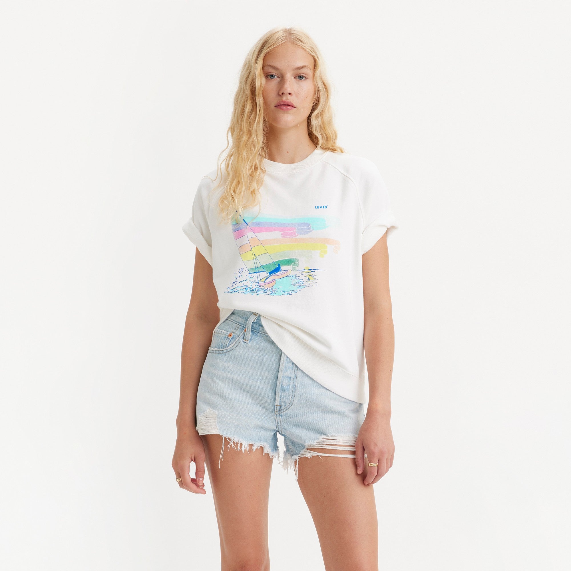 Levi's? Women's Graphic Marina Short-Sleeve Sweatshirt - 图片 3