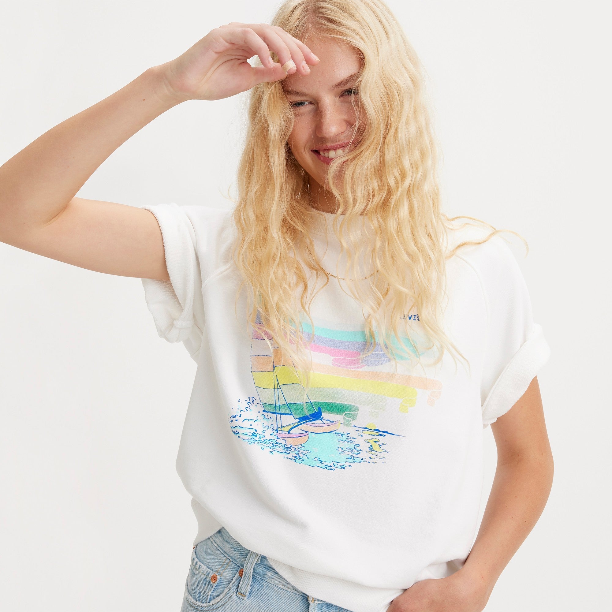 Levi's? Women's Graphic Marina Short-Sleeve Sweatshirt - 图片 4