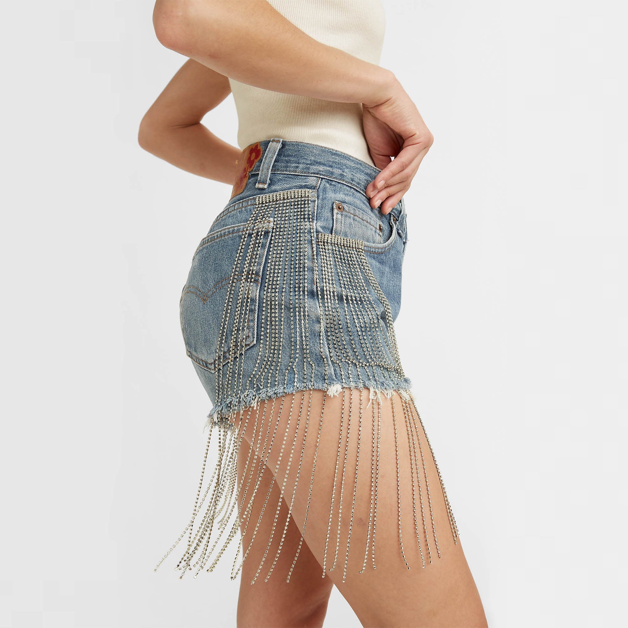 Levi's® X Naomi Osaka Crystal Fringe Shorts - 图片 7