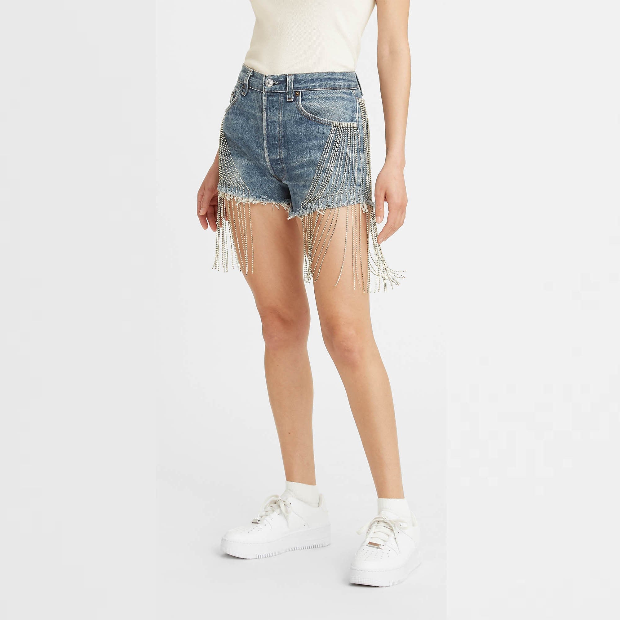 Levi's® X Naomi Osaka Crystal Fringe Shorts - 图片 4