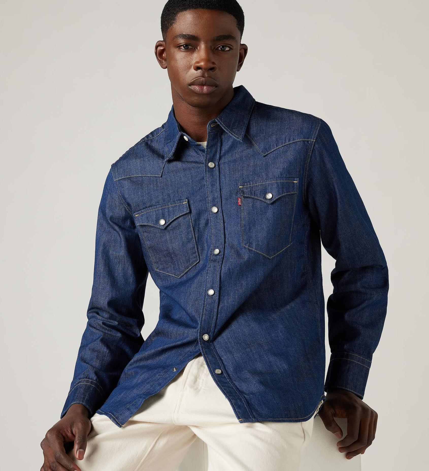 Levi's® Men's Barstow Denim Western Shirt. Standard Fit - 图片 3